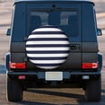thumbnail image 3 of Kdxio Navy Blue And White Stripes for Tire Cover Wheel Protectors Tyre Covers Weatherproof Wheel Covers Universal Fit for Trailer Rv SUV Truck Camper Travel Trailers 17 inch, 3 of 8