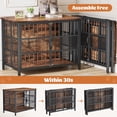 thumbnail image 4 of KINGTACK 41" Foldable Dog Crate Furniture, Heavy Duty Dog Cage for Medium Large Dogs, Chew Resistant Dog Kennel for Bedroom Living Room, Black, 4 of 8