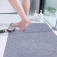 thumbnail image 5 of Non-Slip Bath Mat with Suction Cups | Dolphins Design Foot Scrubber | PVC Waterproof Floor Mat for Shower & Bathtub | 35x70cm Quick-Dry Bathroom Mat in 5 Colors, 5 of 6