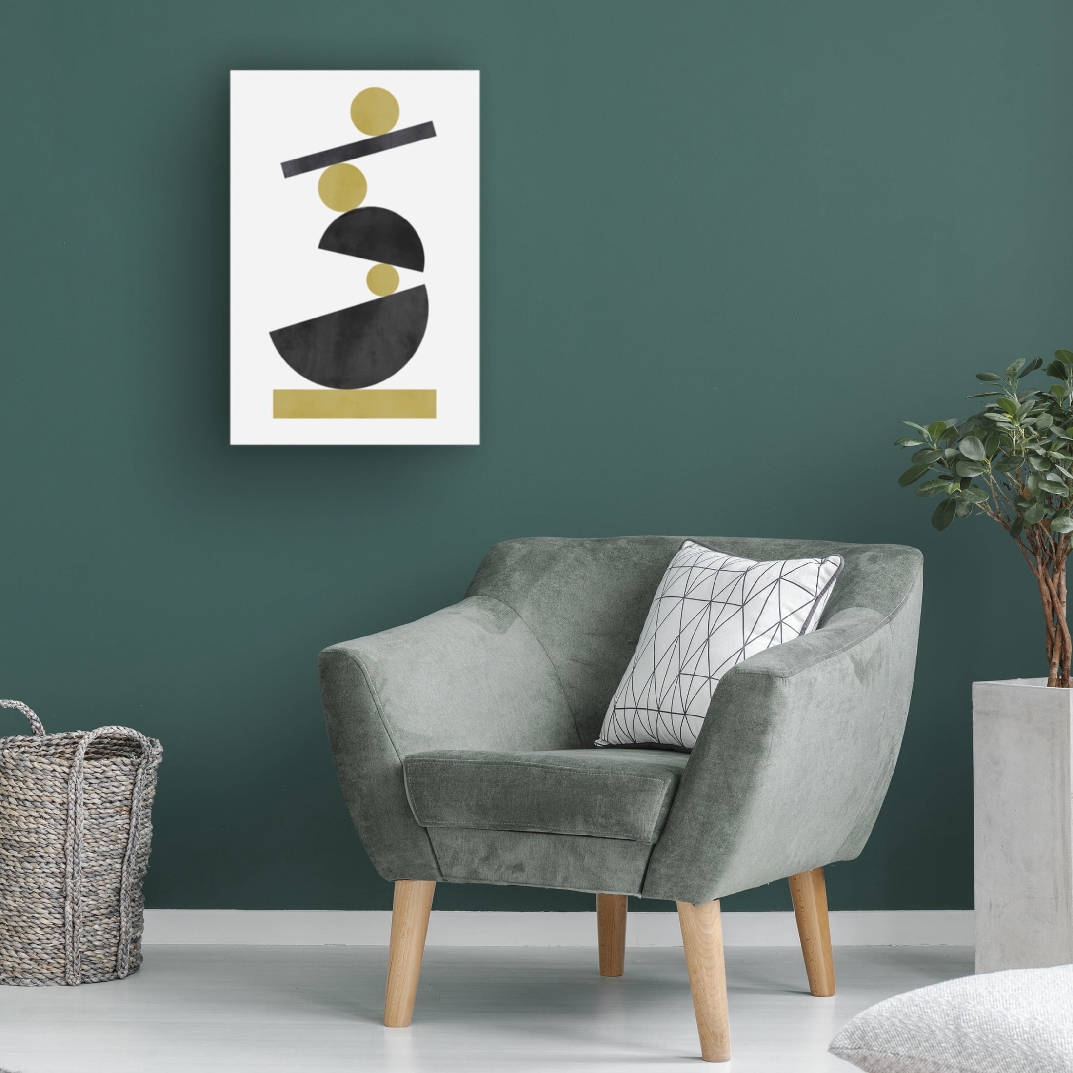 Canvas Wall Art - Incado 'Mid Century Mod III' Wall Art for Living Room, Bedroom, or Office Décor by Trademark Fine Art - 30 x 47 Inches