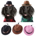 thumbnail image 4 of Zhaomeidaxi Funny Pet Costume Accessories, Cat Small Dog Cowboy Hat with Adjustable Chin Strap for Birthday Christmas Halloween Holiday Party Cosplay and Daily Wearing, 4 of 8