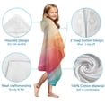 thumbnail image 7 of Rainbow Tie Dye Swirl Pattern Hooded Bath Towel，50"x30" for Ages 3 To 12 Kids, Quick Dry Lightweight Soft Microfiber Hood Beach Towel Cover Up for Kids, 7 of 7