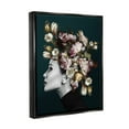 thumbnail image 3 of Woman Rose Floral Arrangement Botanical & Floral Graphic Art Jet Black Framed Art Print Wall Art, 3 of 6