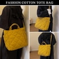 thumbnail image 2 of LHSHID Quilted Tote Bag Soft Trendy Puffer Tote Bag Light Winter Down Padding Designer Crossbody Bag Shoulder Handbags, 2 of 7