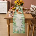 thumbnail image 2 of Summer Palm Leaves Table Runner 70 Inches, Watercolor Tropical Leaf Botanical Beige Bed Runner Dresser Scarves Tabletop for Indoor Outdoor Parties/Ceremony/Banquet, 13" x 70", 2 of 9