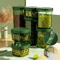 thumbnail image 1 of Recipientes herméticos para almacenamiento de alimentos - Juego de 4 piezas con tapas cerradas, plástico transparente sin BPA para organizar la despensa, harina, azúcar y snacks, 1 of 2
