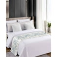 thumbnail image 4 of Xipuska Summer Palm Tree Bed Runners for Cal King Size Bed, Decorative Bed Throws for Foot of Bed, Farmhouse Botanical Tropical Plants Bed Runner Sofa Throw Bedding Scarf Slipcover for Bedroom, 4 of 6