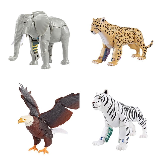 4/Set Figuras de Animales Que Se as Realistas Guepardo, águila, , Tigres Robot Juguete Juego de Simulación Regalo de Cum Zulema Transformación de Transformador