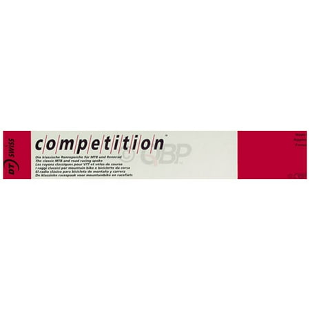 DT Swiss Competition Spoke: 2.0/1.8/2.0mm, 291mm, J-bend, Silver, Box of 100