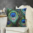 thumbnail image 2 of SHANXI Peacock Feathers Invasion Throw Pillow Covers Sofa Pillowcase Car Square Throw Pillowcases Home Decoration 22x22in, 2 of 5