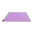 thumbnail image 2 of Ahgly Company Machine Washable Indoor Round Solid Purple Modern Area Rugs, 6' Round, 2 of 4