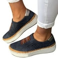 thumbnail image 4 of Tejiojio Summer Saving Labor Day Women's Fashion Casual Hollow-Out Round Toe Slip On Shoes Thick Bottom Sneakers, 4 of 6