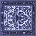 thumbnail image 1 of Ahgly Company Indoor Square Persian Blue Traditional Area Rugs, 3' Square, 1 of 4