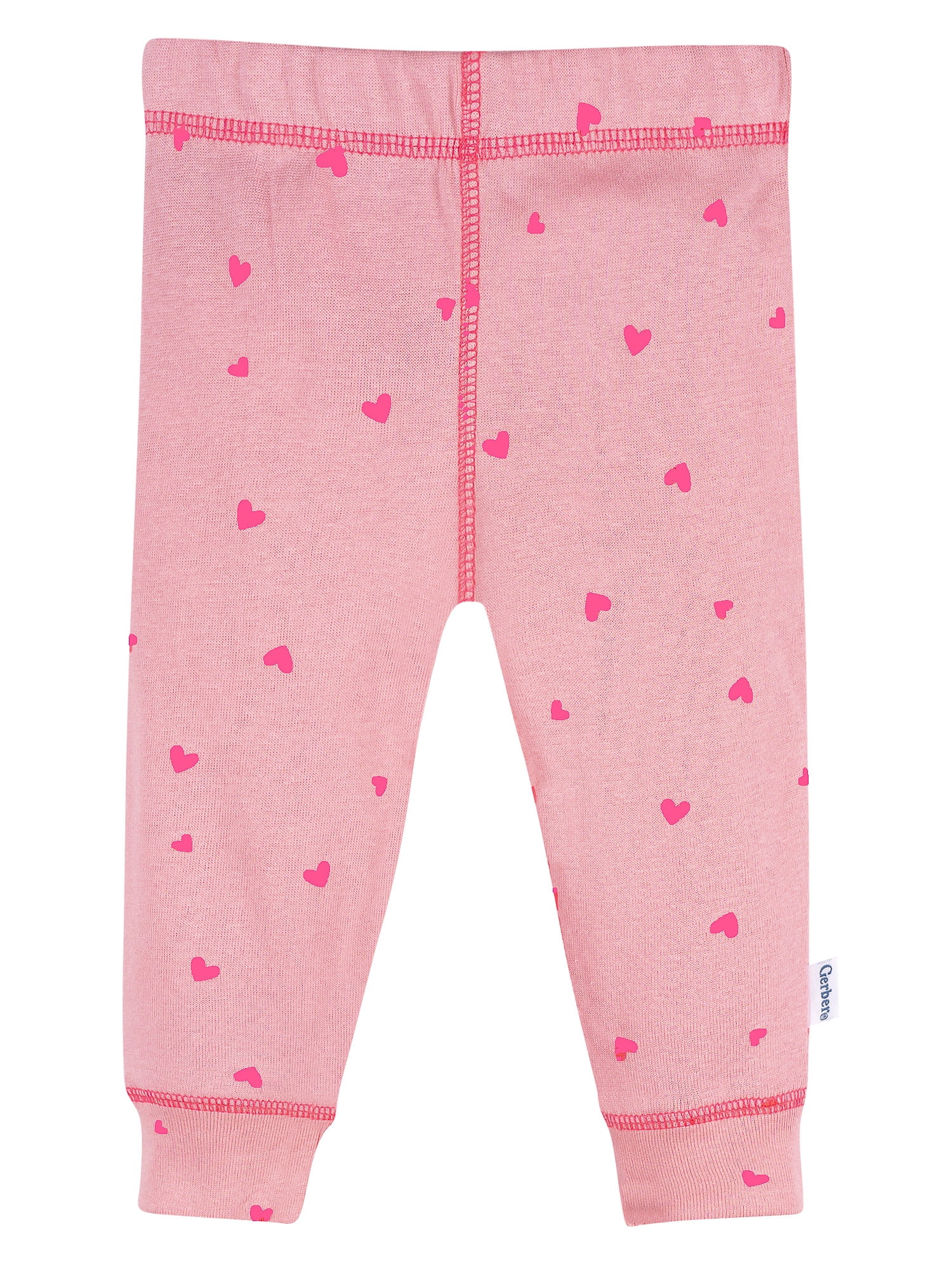 Gerber Baby Girl Cotton Pants, 2-Packs, Sizes Newborn - 12 Months