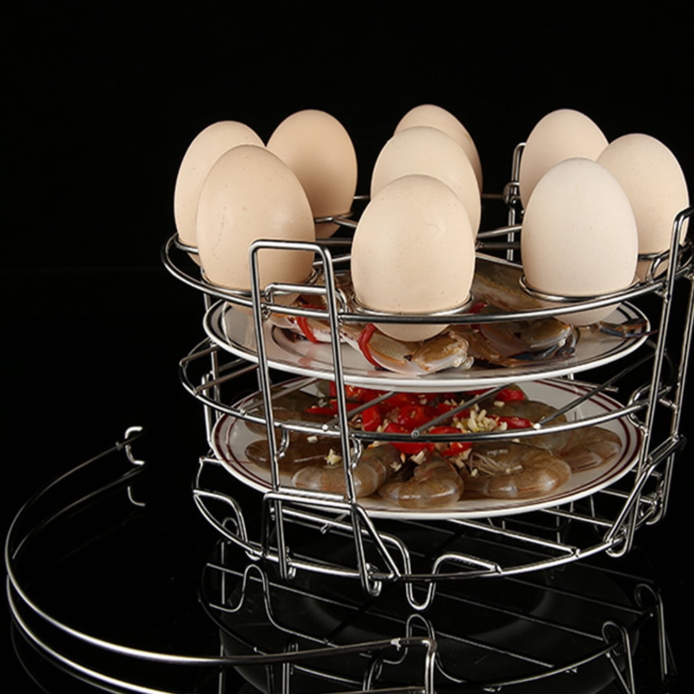 Worgeous  304 Stainless Stackable Steel Steam Rack Egg Mold Cup Pressure Cooker