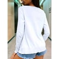 thumbnail image 4 of Women'S Button Knit Cardigan Long Sleeve Casual Soft Knit Cardigan Sweater Top White XL, 4 of 6
