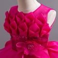 thumbnail image 5 of LYMAYTER Girls Toddlers Princess Sparkle Tulle Dress Sequin A Line for 3-12Y Flower Girl Wedding Party Ball Gown, 5 of 8