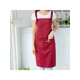 thumbnail image 4 of 1pc Black Solid Color Apron With Adjustable Three Buckles, Anti-Splash & Oil Resistant Fabric, Korean Style Backless Waist Apron, Suitable For Customi, 4 of 4