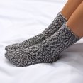 thumbnail image 3 of Martha Stewart Womens Marled 2 Pack Butter Crew Sock Black/Silver Grey, 3 of 6