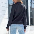 thumbnail image 4 of Wensltd High Collar Sweater Women Fall Solid Color Pullover Long Sleeve Tunic Sweater, 4 of 6