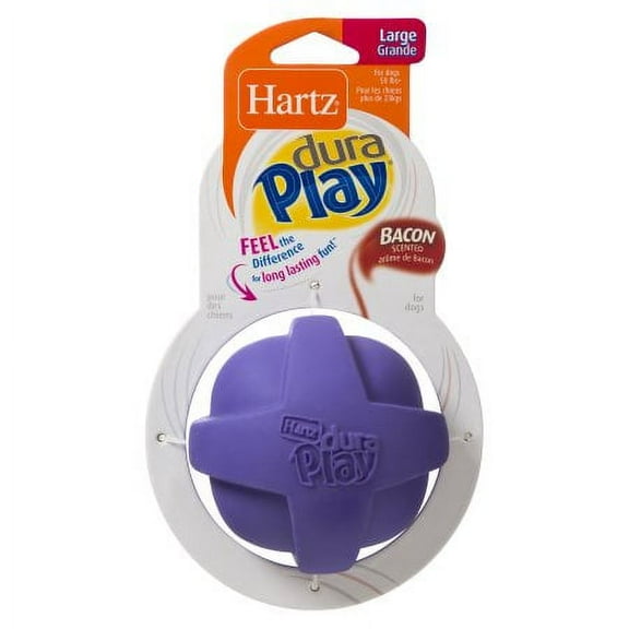 Hartz Dura Play Large Ball Dog Toy (Colors May Vary) (Pack of 2)