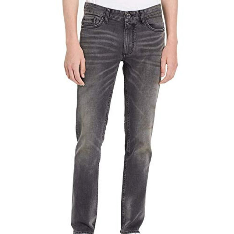 Plakater obligatorisk Stuepige Calvin Klein Jeans Mens Slim-Straight Stretch Straight Leg Jeans Black 31/30  - Walmart.com