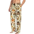 thumbnail image 6 of Hirioo Autumn Vintage for Men's PJ Pajama Pants Sleep Pants Men's Home Trousers with Pockets,S-3XL-Small, 6 of 6