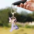 thumbnail image 3 of SATRINO Initial letter Keychains for Women Tassel Butterfly Pink Purple Cute Car Keychain for Wallet Backpack Bag Charm, 3 of 8