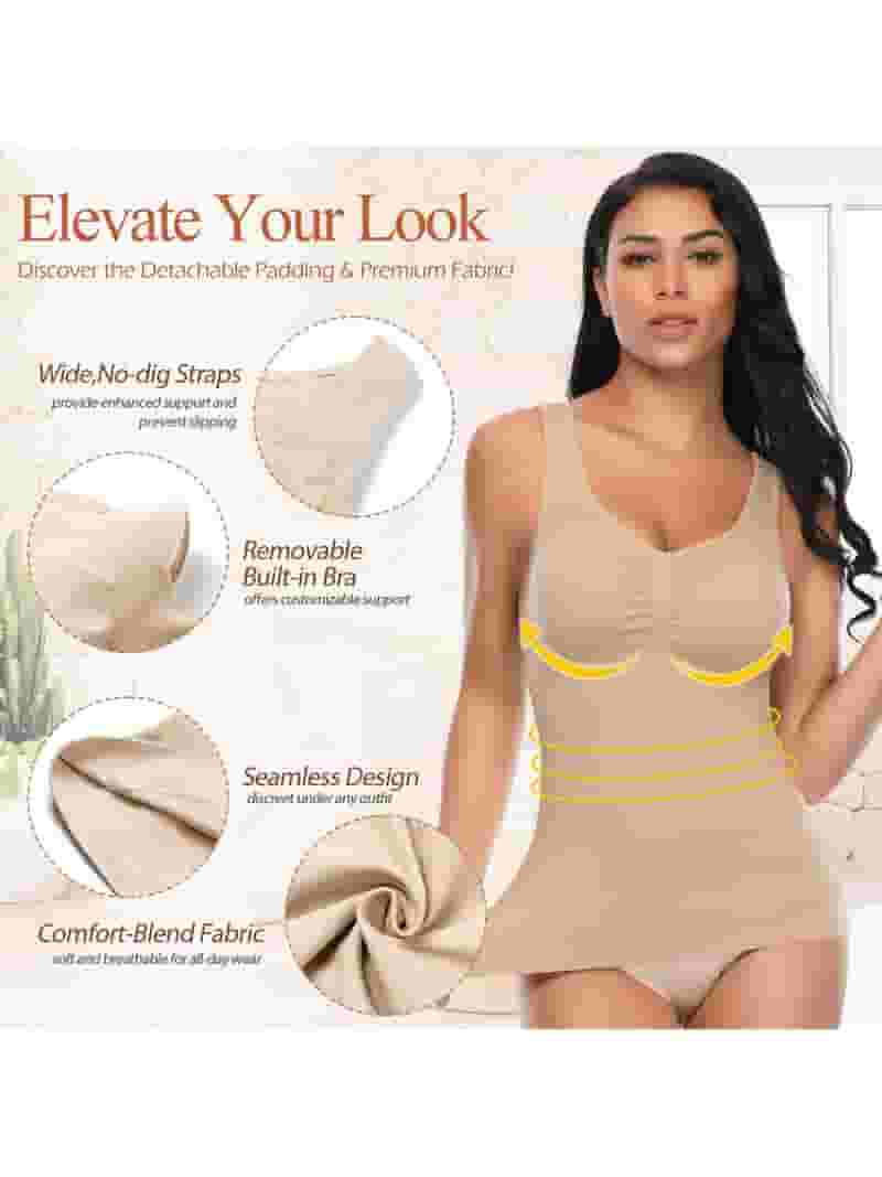 Vaslanda Women's Slimming Cami Shaper with Built-in Bra Vaslanda Women's Slimming Cami Shaper with Built-in Bra