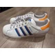 thumbnail image 5 of Ad-id-as Originals Superstar Athletic Shoes Mens Size 8.5 White Blue Orange FZ6476, 5 of 6
