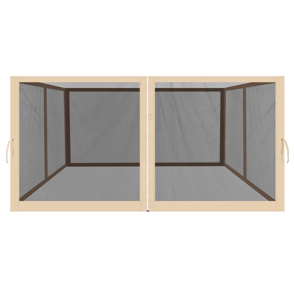 SOLAXO Canopy Replacement Sidewalls Mesh Canopies Screen Zippered Wall Panels Mesh Wall Sidewalls for 10'x13' Gazebo, 4 Pack, Walls ONLY