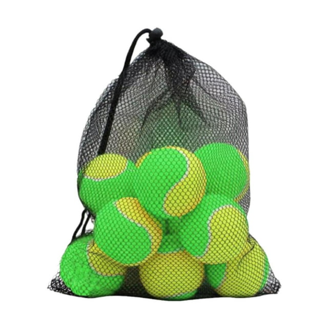 12 piezas de pelotas de tenis que rebotan para entusiastas del tenis y los deportes de raqueta en interiores Verde Amarillo