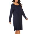 thumbnail image 6 of Avidlove Women’s Nursing/Delivery/Labor Nightgown Long Sleeve Maternity Sleepshirt for Breastfeeding with Button, 6 of 7