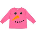 thumbnail image 3 of Inktastic Snowman Face Boys or Girls Long Sleeve Toddler T-Shirt, 3 of 5