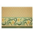 thumbnail image 1 of Art Nouveau Cutting Board, Fresco Ornament Geometric Pattern with Exotic Daffodil Floral Border, Decorative Tempered Glass Cutting and Serving Board, Large Size, Orange Yellow Green, by Ambesonne, 1 of 1