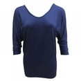 thumbnail image 3 of Yinrunx Oversized T Shirts for Women/ T Shirts for Women 3/4 Sleeve T Shirts for Women V Neck T Shirts Women T Shirt Dresses for Women Summer T Shirts for Women Fashion V Neck Blouses Shirts for Women, 3 of 7
