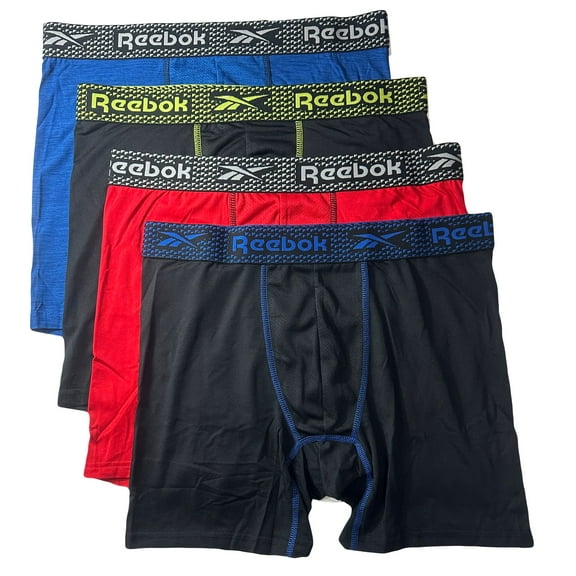 REEBOK MEN'S PACK 4 - 233 RAY MULTI - XLARGE - UNDERWEAR X4 BOXER BRIEF P83