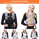 thumbnail image 5 of Mochila Portabebés Ergonómica Ajustable con Bolsa Almacenamiento y Sombrero Sol para Bebé de 0-36 Me, 5 of 7