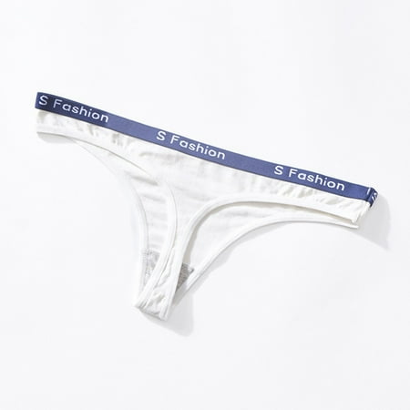 

Raeneomay Women s Underwear Deals Clearance Women Thong Panties Fashion Letter G-String Underpants Briefs M-XL