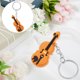 thumbnail image 3 of 5 uds llavero de fiesta temática musical novedad colgante de llave de violín recuerdo de música llavero colgante de violín, 3 of 8