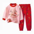 thumbnail image 4 of TOWED22 Baby Toddler Boy Fall Winter Set 2Pcs Long Sleeve Printed Round Neck T-Shirt Elastic Waist Pants Soft Warm Outfits Clothes(Pink,3-6 M), 4 of 4