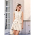 thumbnail image 2 of Women'S Plaid Skirt Sets 2 Piece Outfits Vest Top and Pleated Mini Skirt Suit L, 2 of 9
