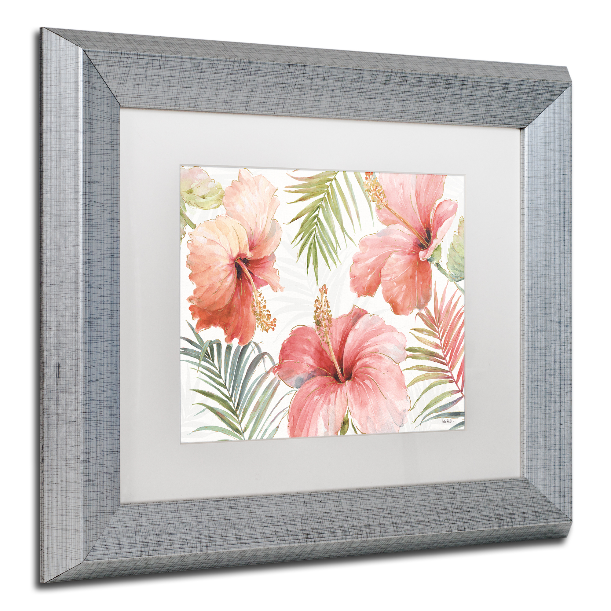 Trademark Fine Art 'Tropical Blush I' Matted Framed Art by Lisa Audit