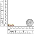 thumbnail image 3 of Gem Stone King 18K Yellow Gold Plated Silver Set with Moissanite Anniversary Ring for Women (1.39 Cttw, Gemstone Birthstone, Size 5) (Size 5), 3 of 4