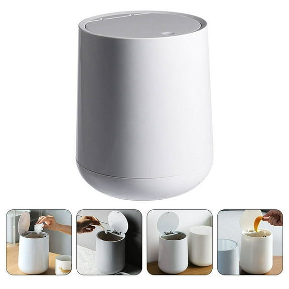 GOOHOCHY  Mini Trash Can Smart for Kitchen Garbage Cans Office Travel Grey