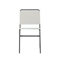 thumbnail image 5 of Linon Willey Dining Chair Cream Faux Leather Sling Seat Steel Frame in Black, 5 of 11