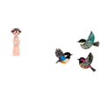 thumbnail image 1 of Estatua De Resina De Niña Tradicional China, Escultura En Miniatura Y Pájaro De Madera, Arte De Pared, Decoración De Pájaros Voladores Para Dormitorio, Granja, Oficina, Jardín, Sala De, 1 of 8