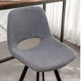 thumbnail image 4 of Roundhill Furniture Porth Fabric Kitchen 28.25" Barstools, Set of 2, Gray, 4 of 14