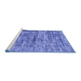 thumbnail image 2 of Ahgly Company Machine Washable Indoor Square Oriental Blue Asian Inspired Area Rugs, 5' Square, 2 of 4