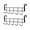 ZBK1, variant on Metal Grid Hooks Rack for Wall Grid Panel, 1 Pack Hanging Hooks for Wall Grid Storage and Display, Grid Wall Accessories Black Organizer for Wire Grid Wall